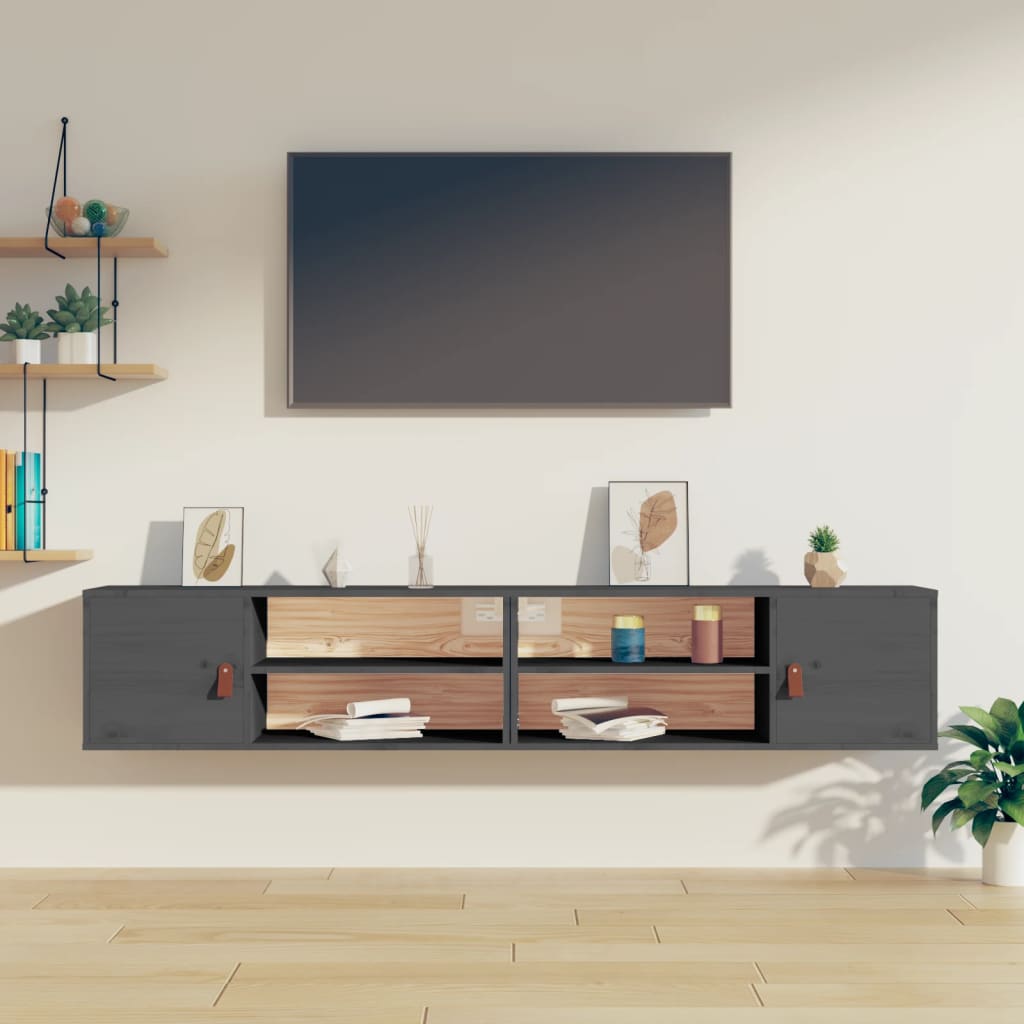 Wandschrank 80x30x30 cm Massivholz Kiefer