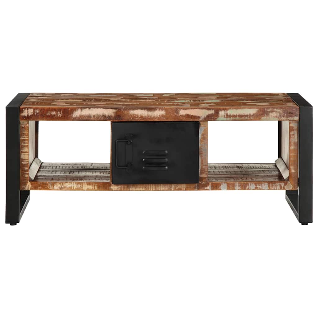 Couchtisch 90x50x36 cm Raues Massivholz Mango