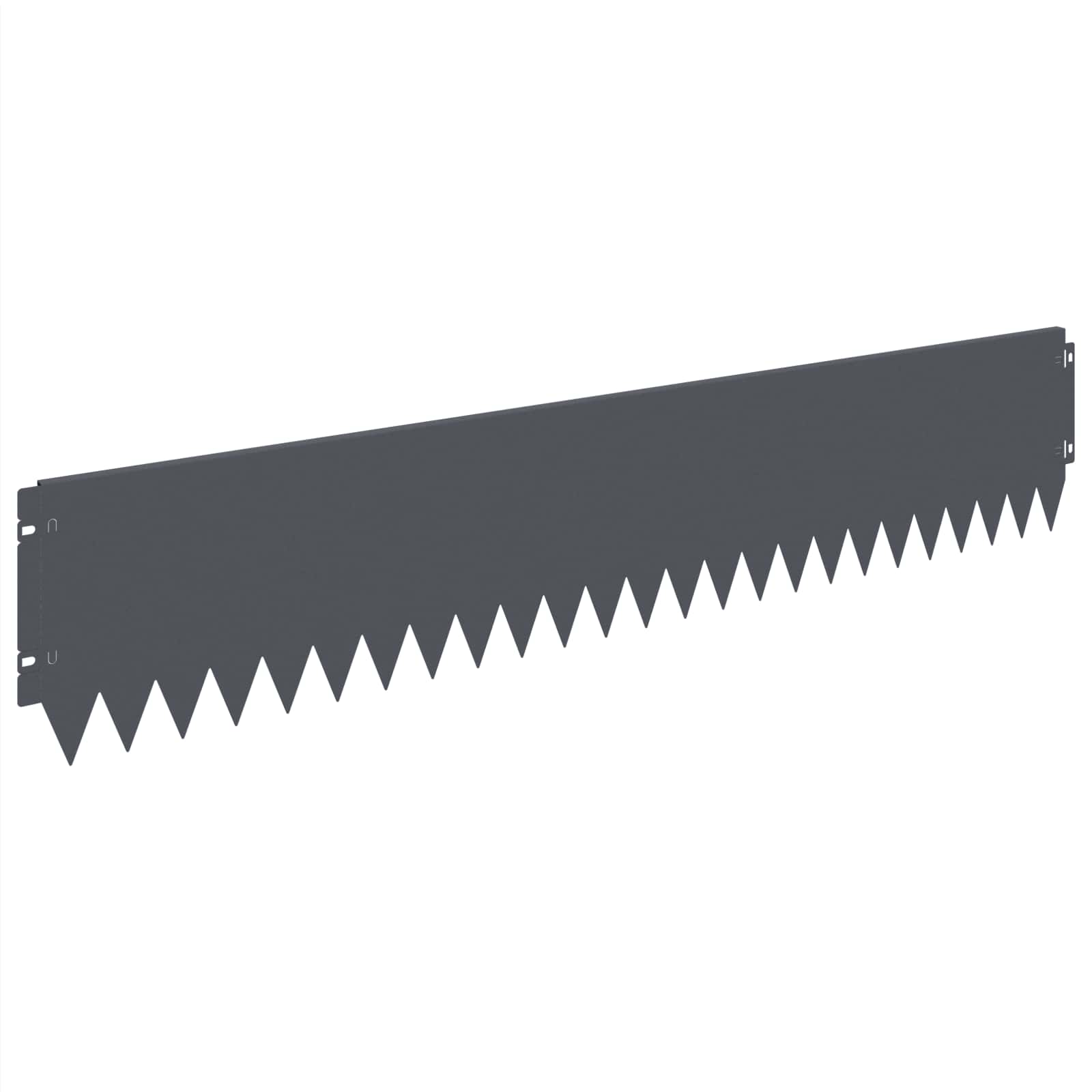 Raseneinfassung 10 pcs 103 x 10 cm Stahl Schwarz