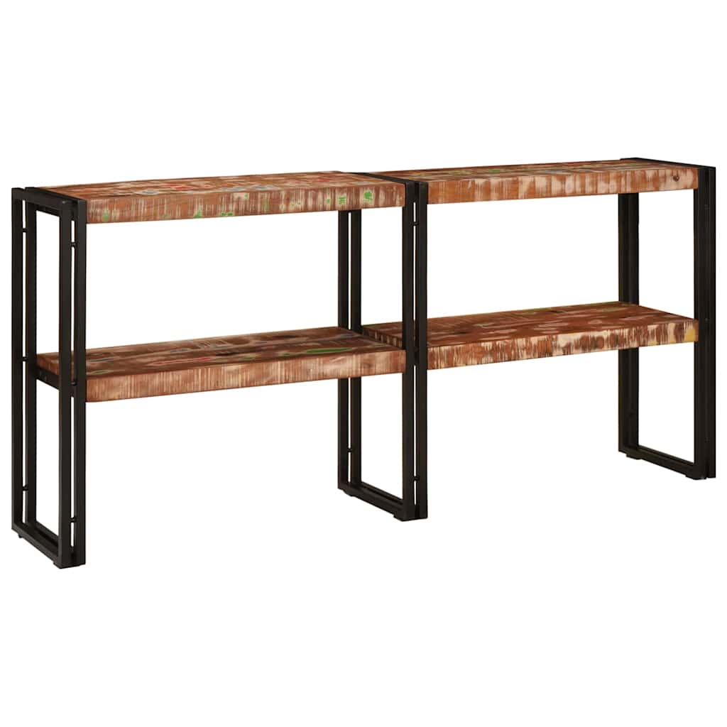 Konsolentisch mit Regal Braun 160 x 33 x 75 cm Massivholz Mango
