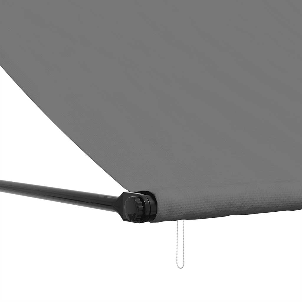 Markise Einziehbar Anthrazit 100x150 cm Stoff und Stahl