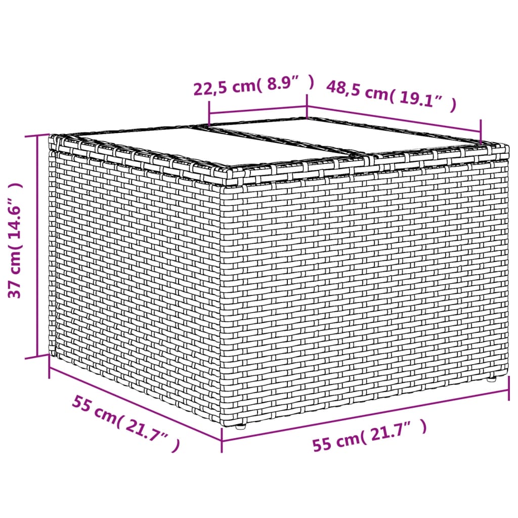 3-tlg. Garten-Sofagarnitur mit Kissen Schwarz Poly Rattan