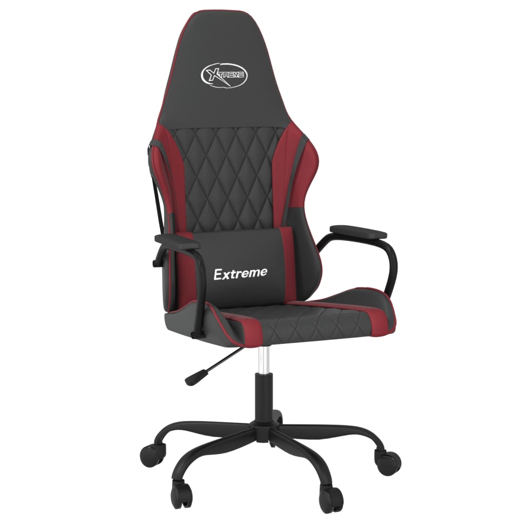 Gaming-Stuhl mit Massagefunktion Schwarz und Blau Kunstleder
