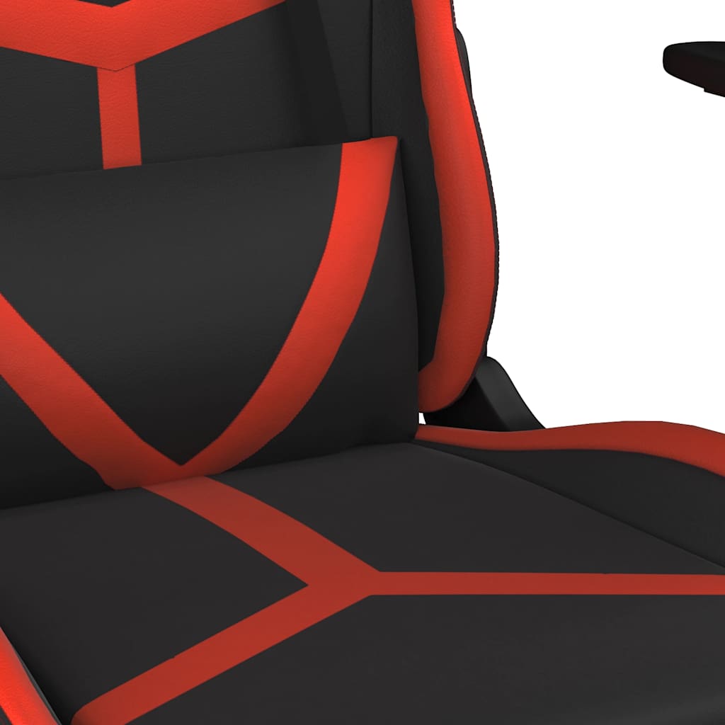 Gaming-Stuhl mit Massagefunktion Schwarz und Grün Kunstleder