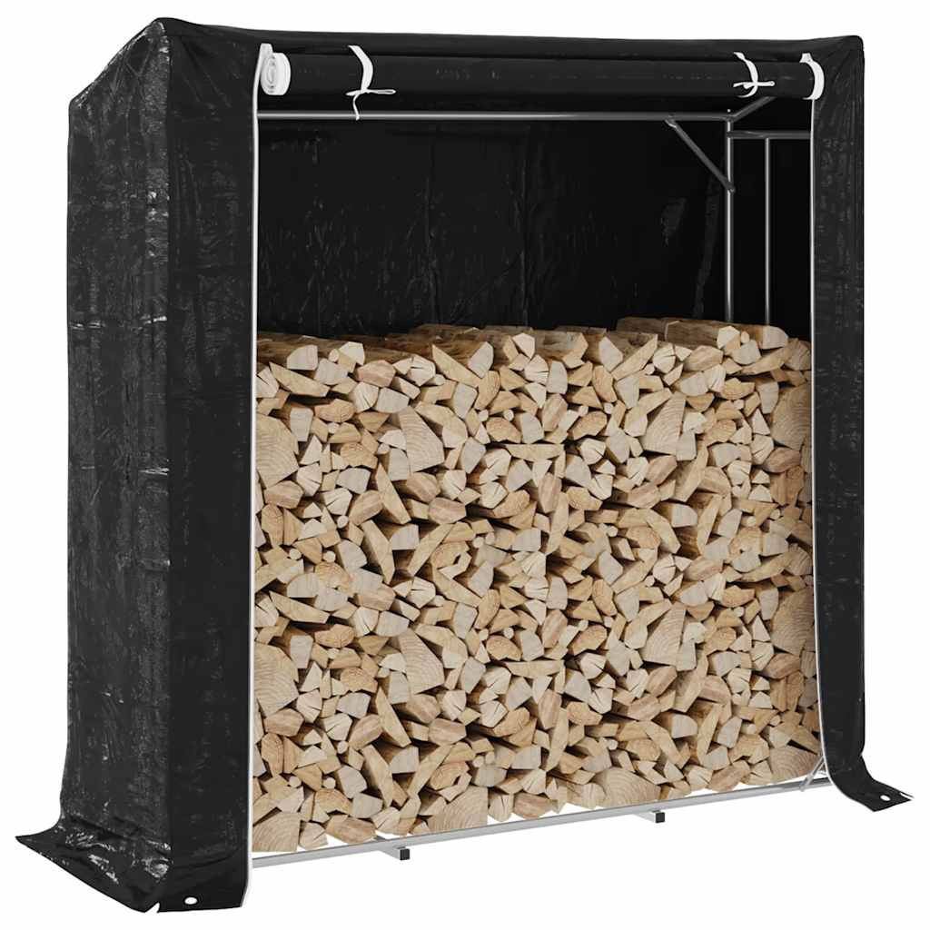 Brennholzregal mit Regenschutz 100,5x40,5x110,5 cm