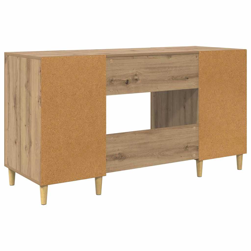 Schreibtisch Weiß 140x50x75 cm Holzwerkstoff