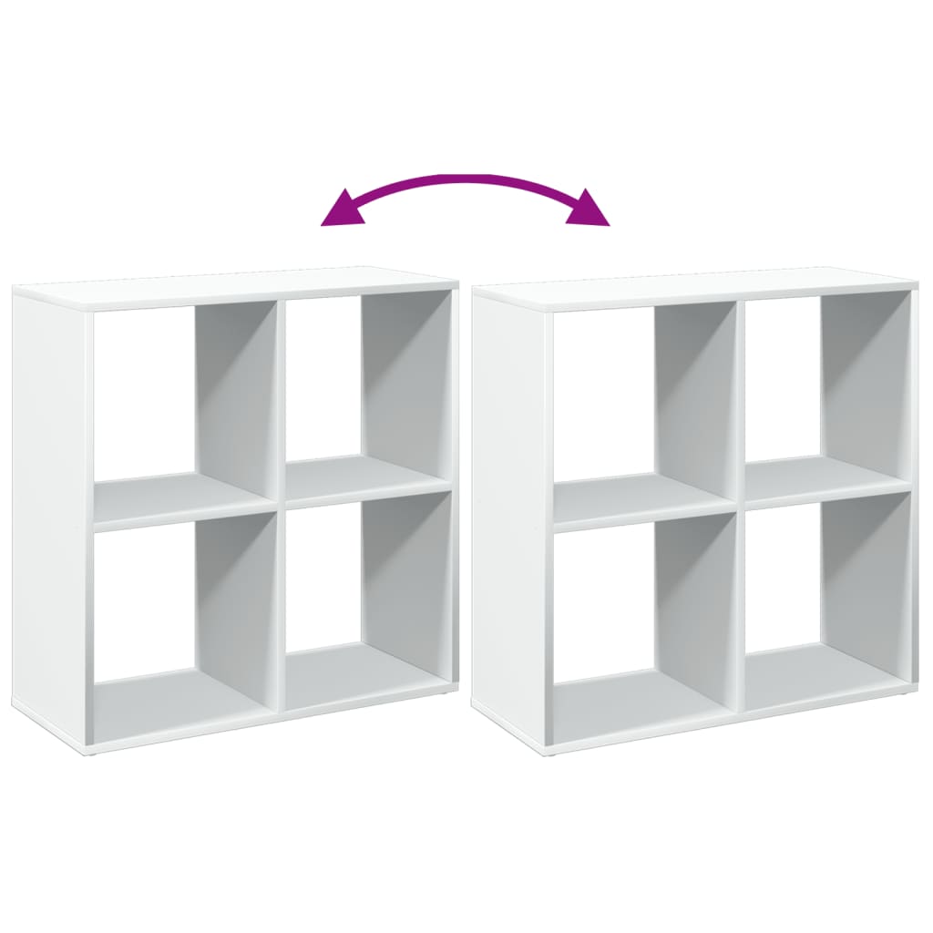 Bücherregal Weiß 137,5x29x137,5 cm Holzwerkstoff