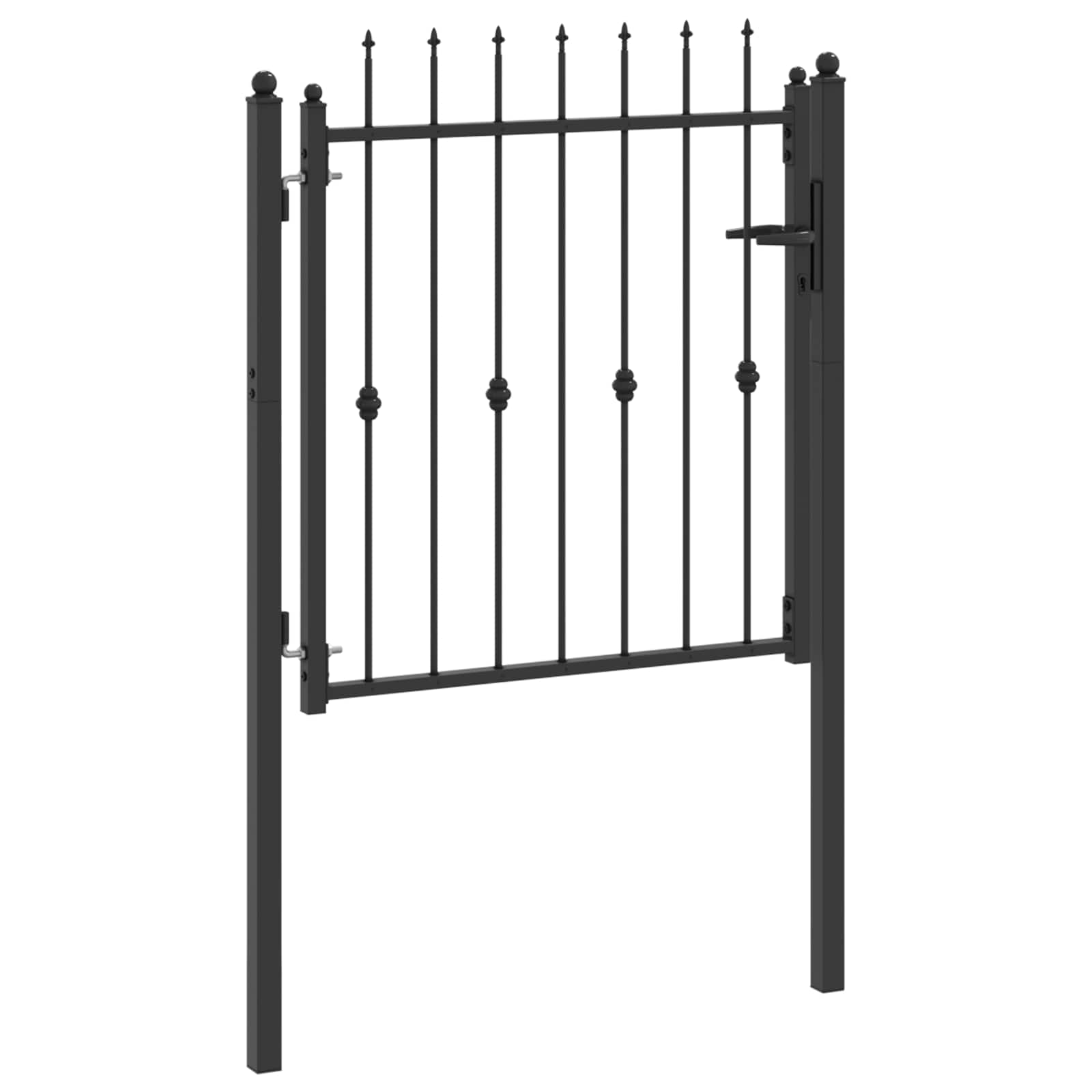 Zauntor HORST 100 x 75 cm Metall Schwarz Abschließbar