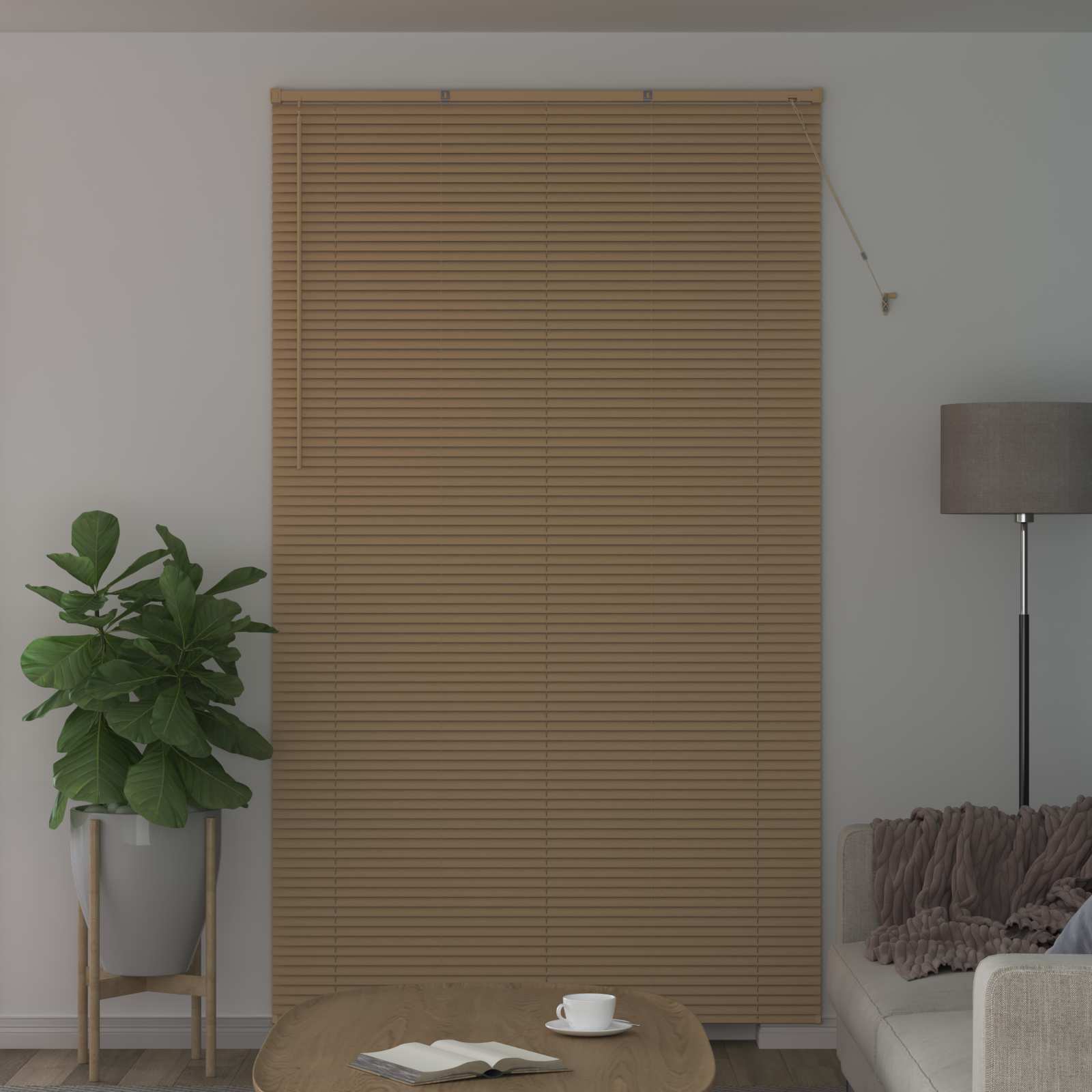 Jalousie Silber Grau 150 x 40 cm 25 mm PVC