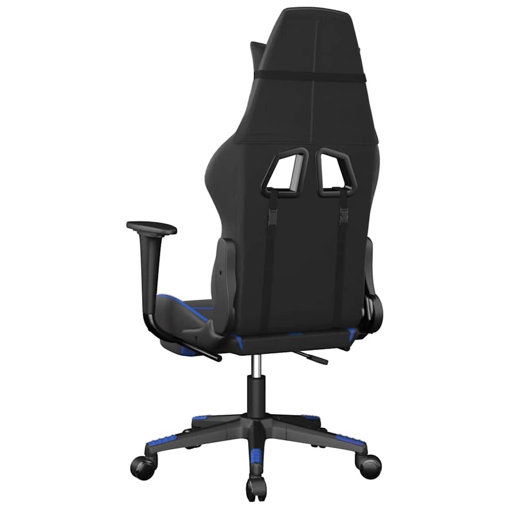 Gaming-Stuhl mit Massagefunktion Schwarz und Grün Kunstleder