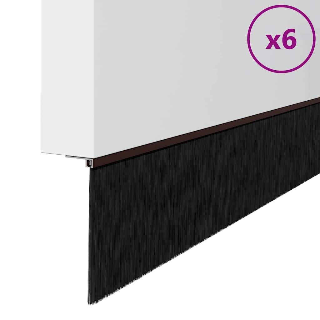 Aufsteck Türbürstendichtungen 2 pcs Braun 100 cm