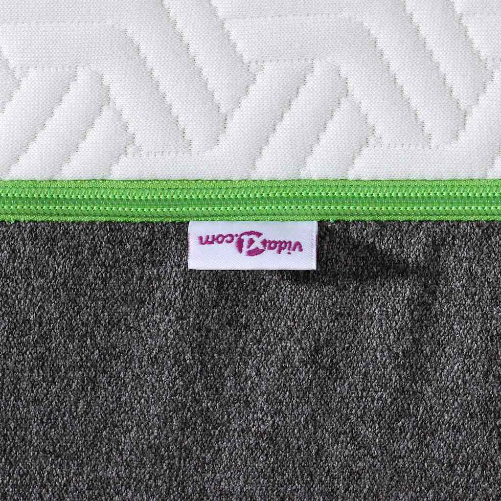 Matratze Weiß und Grau 80 x 200 cm Jacquard-Stoff