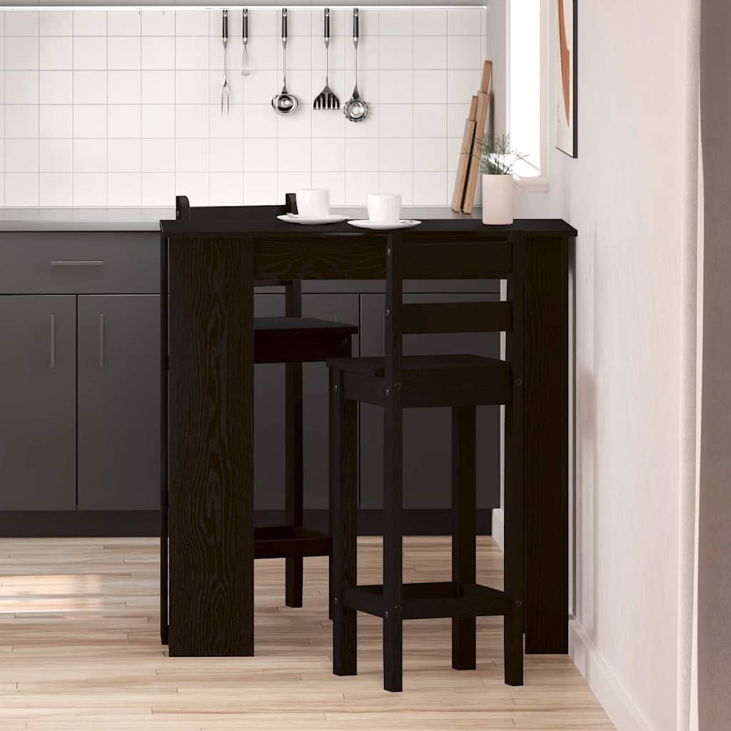 Bartisch mit Regal Weiß 102x50x103,5 cm Holzwerkstoff