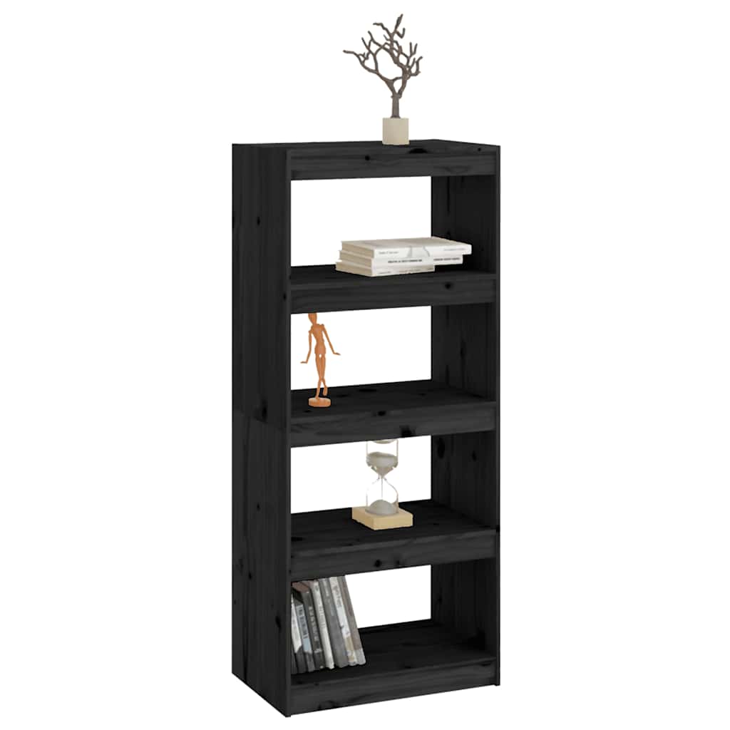 Bücherregal/Raumteiler Grau 60x30x71,5 cm Massivholz Kiefer