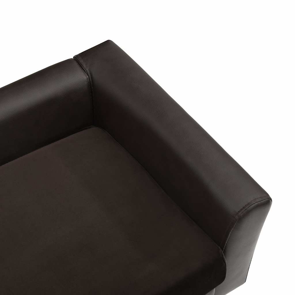 Hundesofa Schwarz 60x43x30 cm Plüsch und Kunstleder