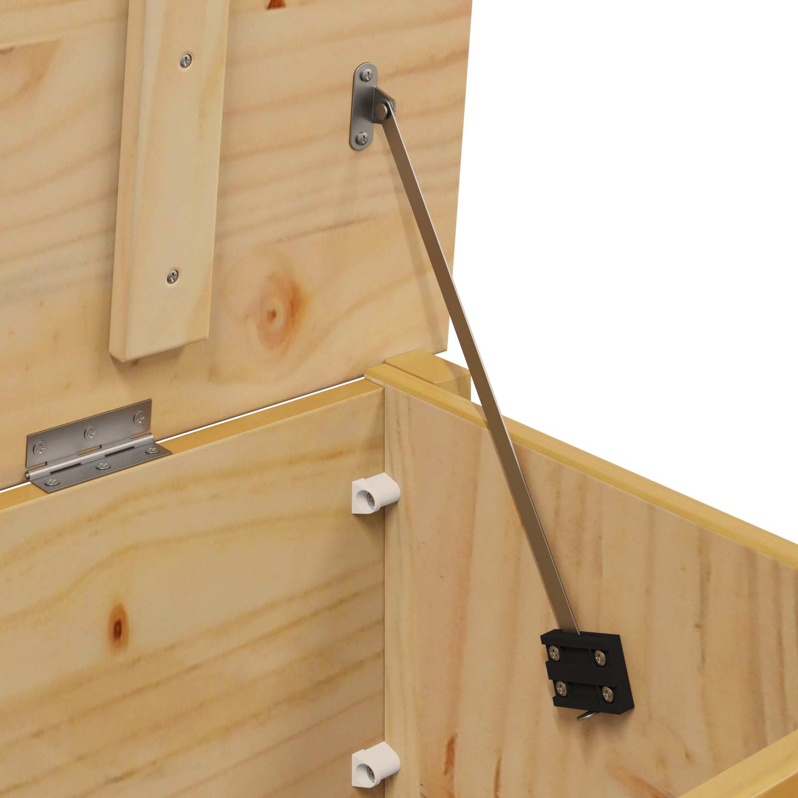 Aufbewahrungsbox mit Speicher HILL Honigbraun 90 x 40 x 45 cm