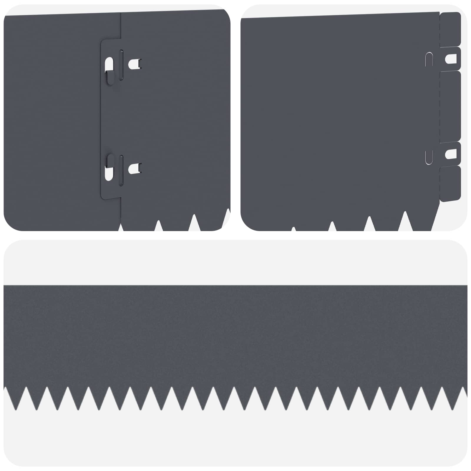 Raseneinfassung 10 pcs 103 x 10 cm Stahl Schwarz