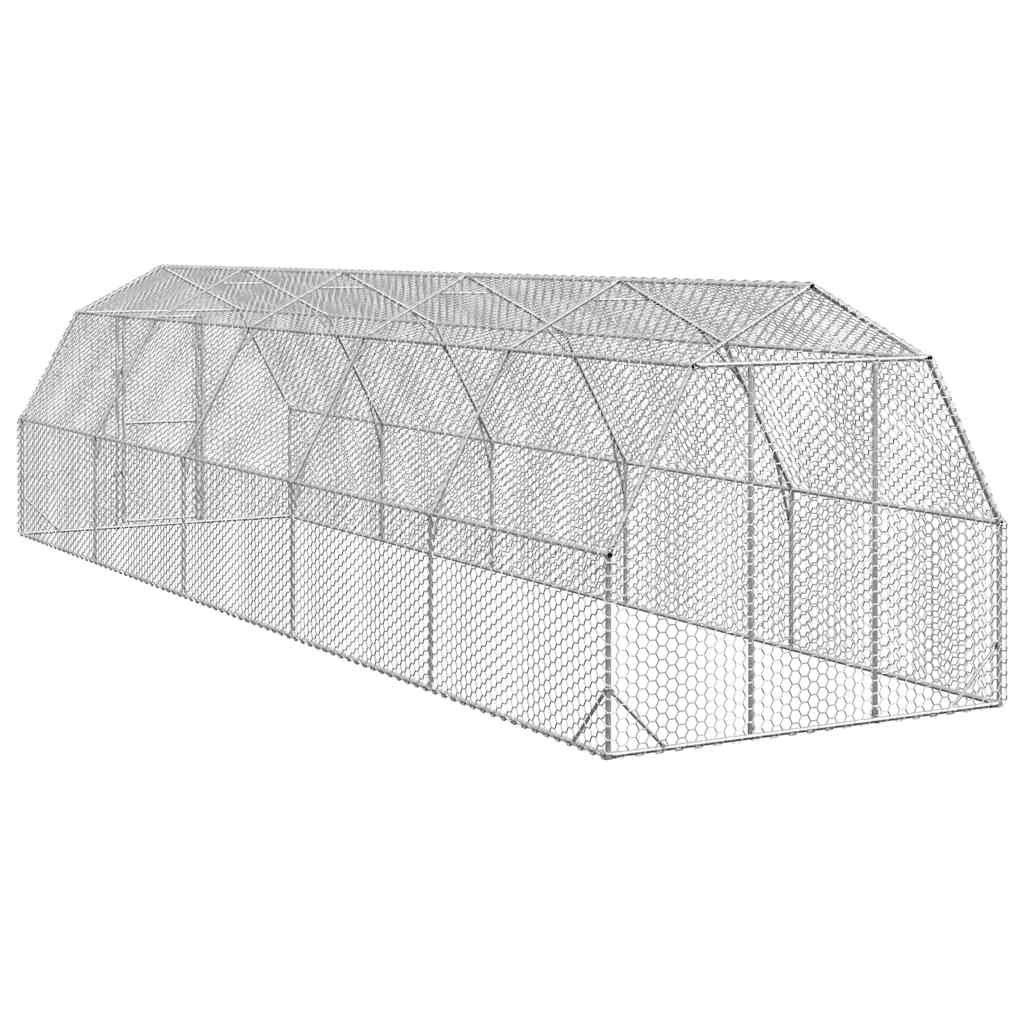 Hühnerstall 2,5x4x2,25 m Verzinkter Stahl