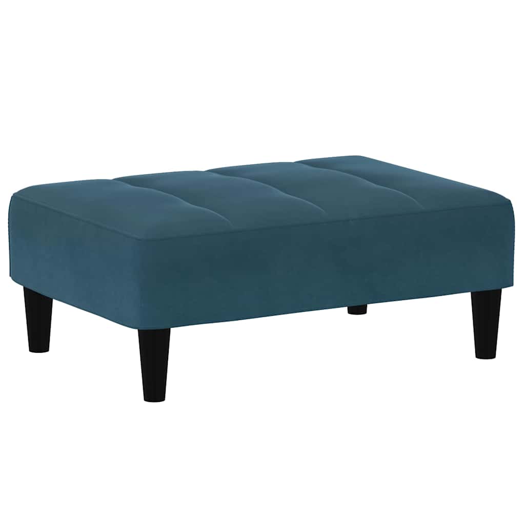 Fußhocker Blau 77x55x31 cm Samt