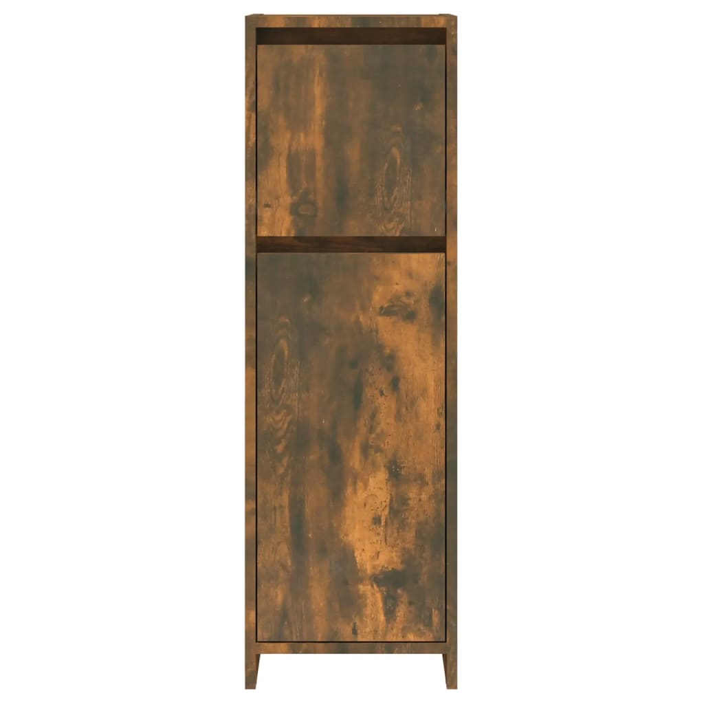 Badezimmerschrank Weiß 30x30x95 cm Holzwerkstoff