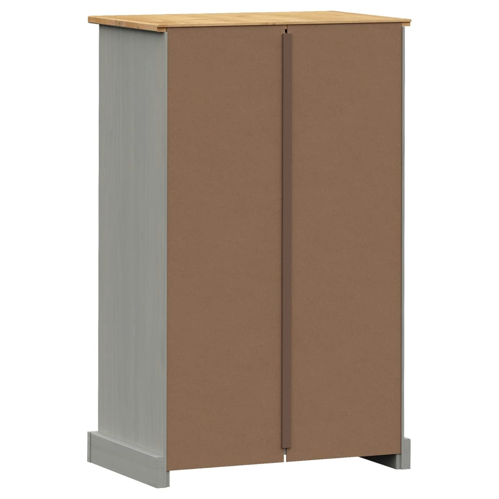 Schuhschrank VIGO Weiß 60x35x96 cm Massivholz Kiefer