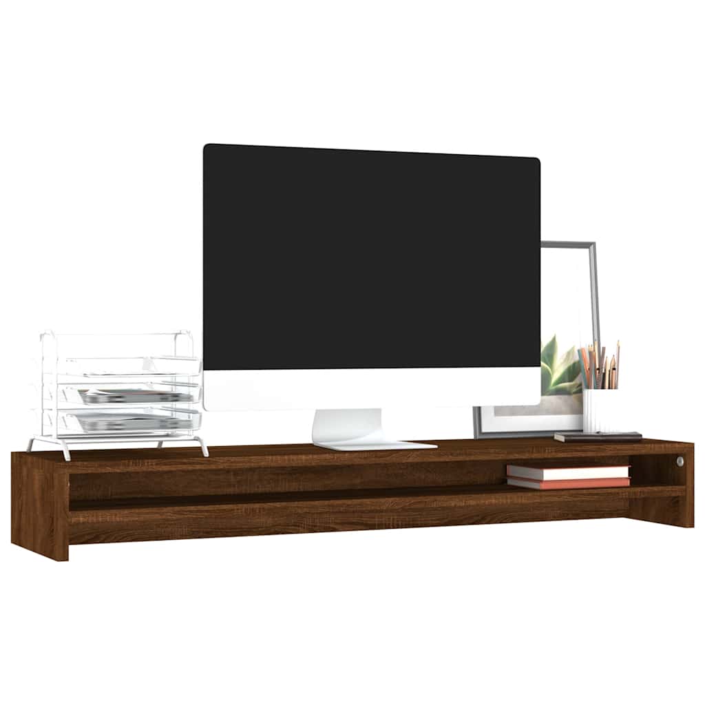Monitorständer Weiß 100x24x13 cm Holzwerkstoff