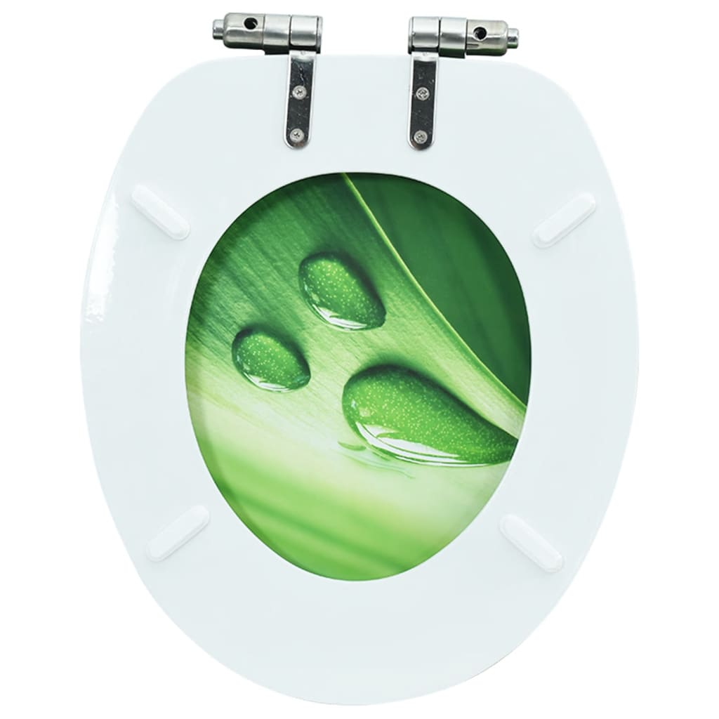 Toilettensitz MDF Deckel mit Absenkautomatik Design Weiß