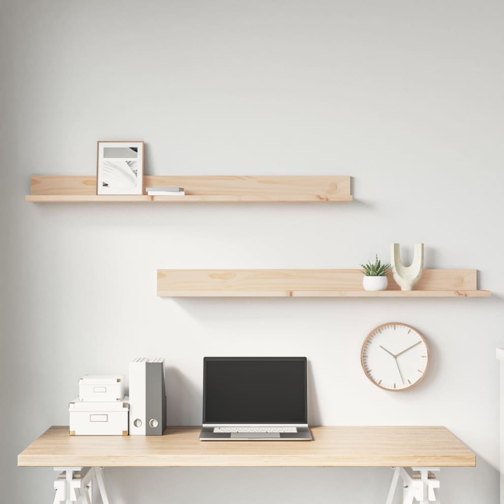Wandregale 2 Stk. 50x11x9 cm Massivholz Kiefer