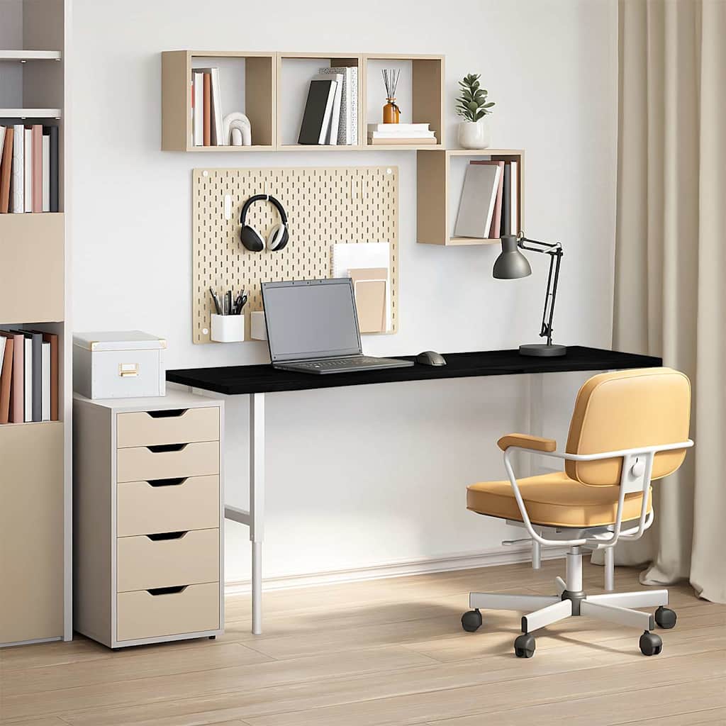 Schreibtischplatte Unbehandelt 80x50x2,5 cm Massivholz Eiche