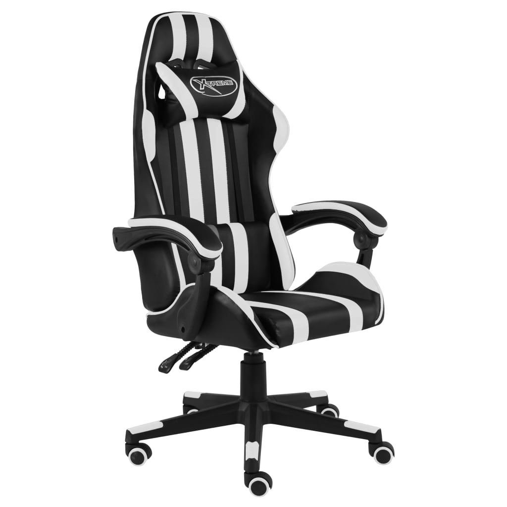 Gaming-Stuhl Schwarz und Blau Kunstleder