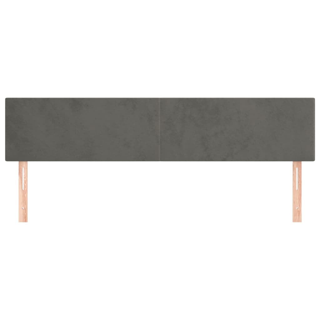 Kopfteil Hellgrau 80x5x118/128 cm Samt