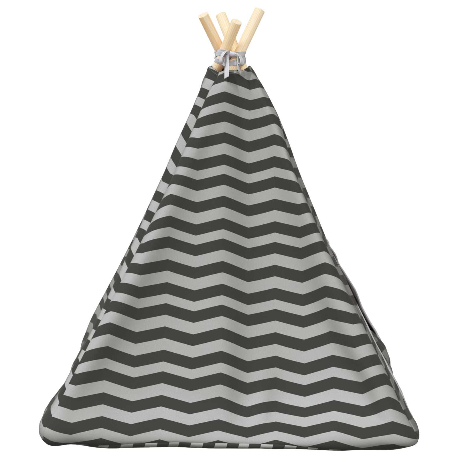 Haustier-Tipi mit Kissen Weiß und Grau 40 x 40 x 50 cm