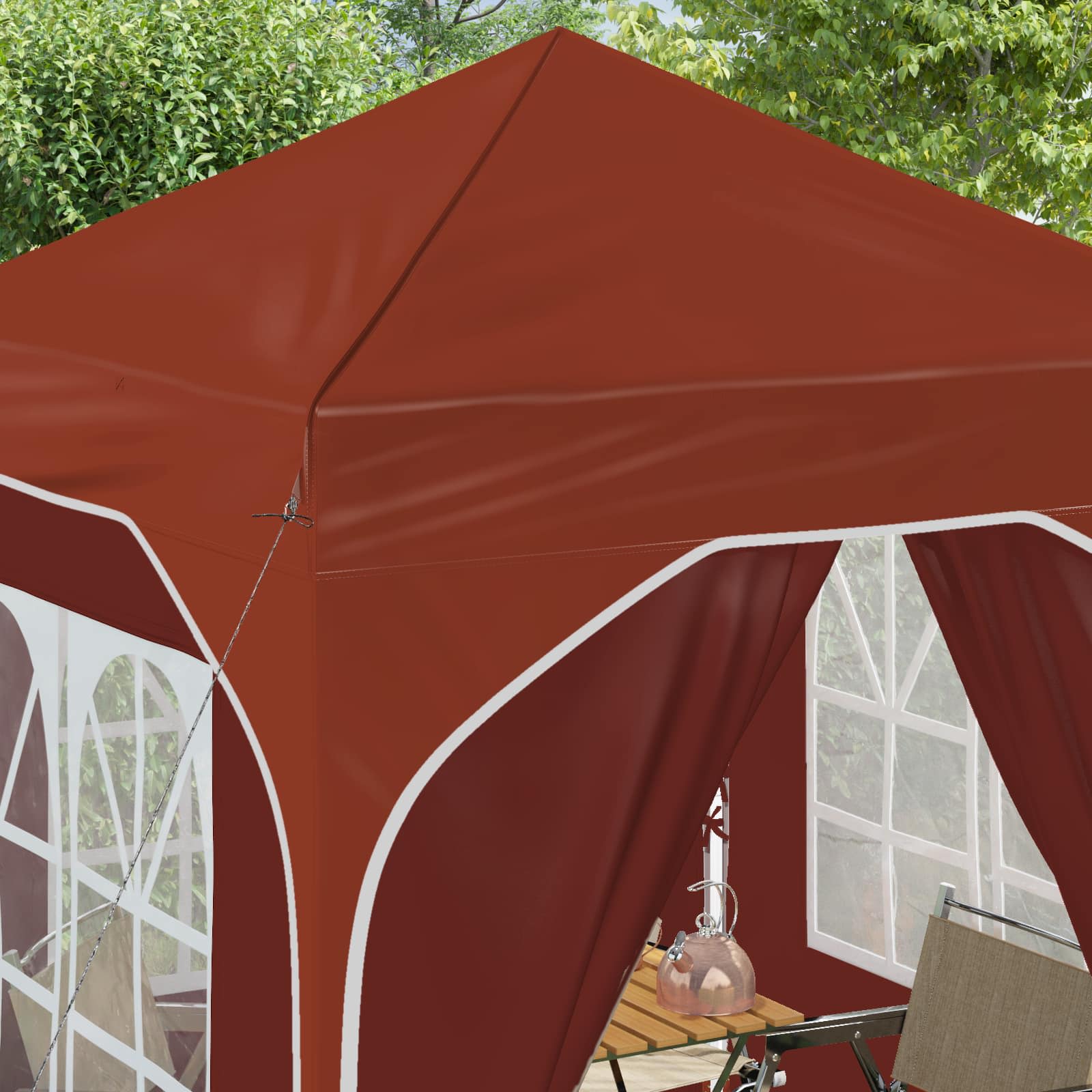 Pop-up Partyzelt 194 x 194 x 245 cm Creme