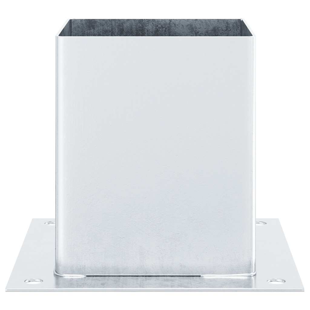 Pfostenträger Quadratisch 4Stk. Silber 46x46mm Verzinkter Stahl