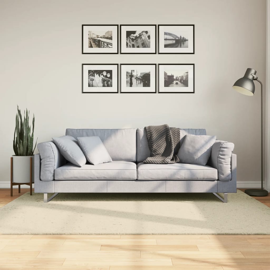 Teppich HUARTE Kurzflor Weich und Waschbar Anthrazit 60x110 cm