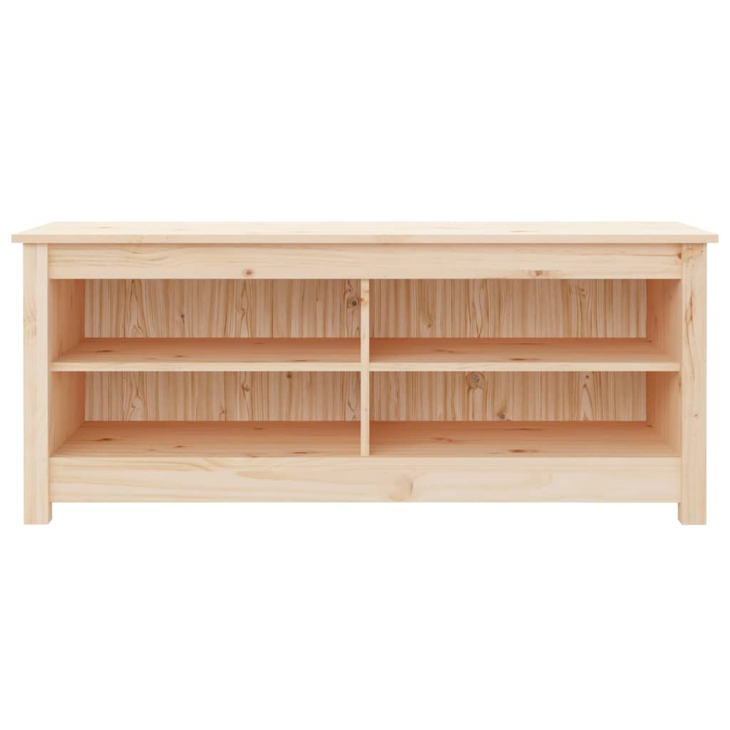 Schuhbank Weiß 70x38x45,5 cm Massivholz Kiefer