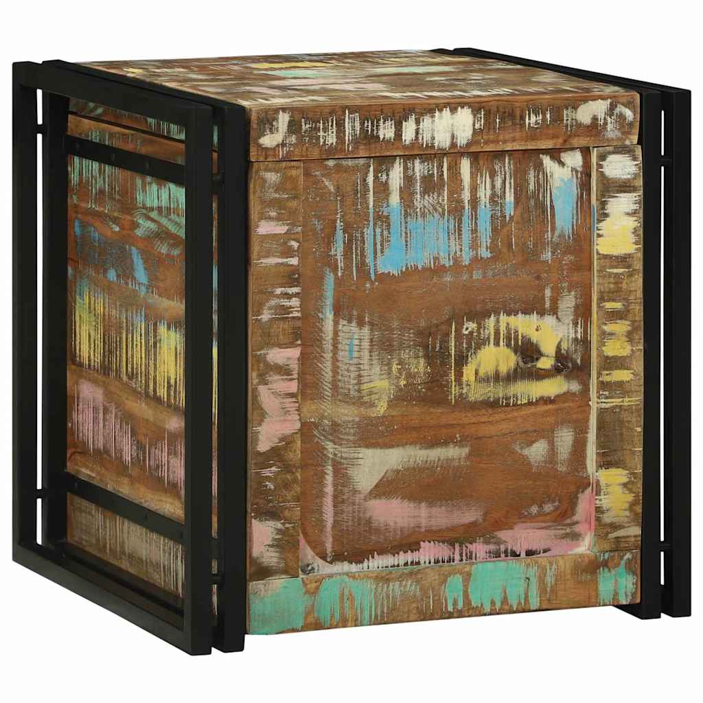Aufbewahrungsbox 50 x 50 x 50 cm Massives upgecyceltes Holz