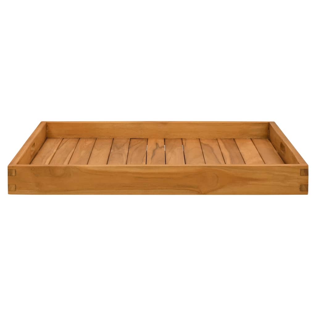 Serviertablett 60x60 cm Massivholz Teak