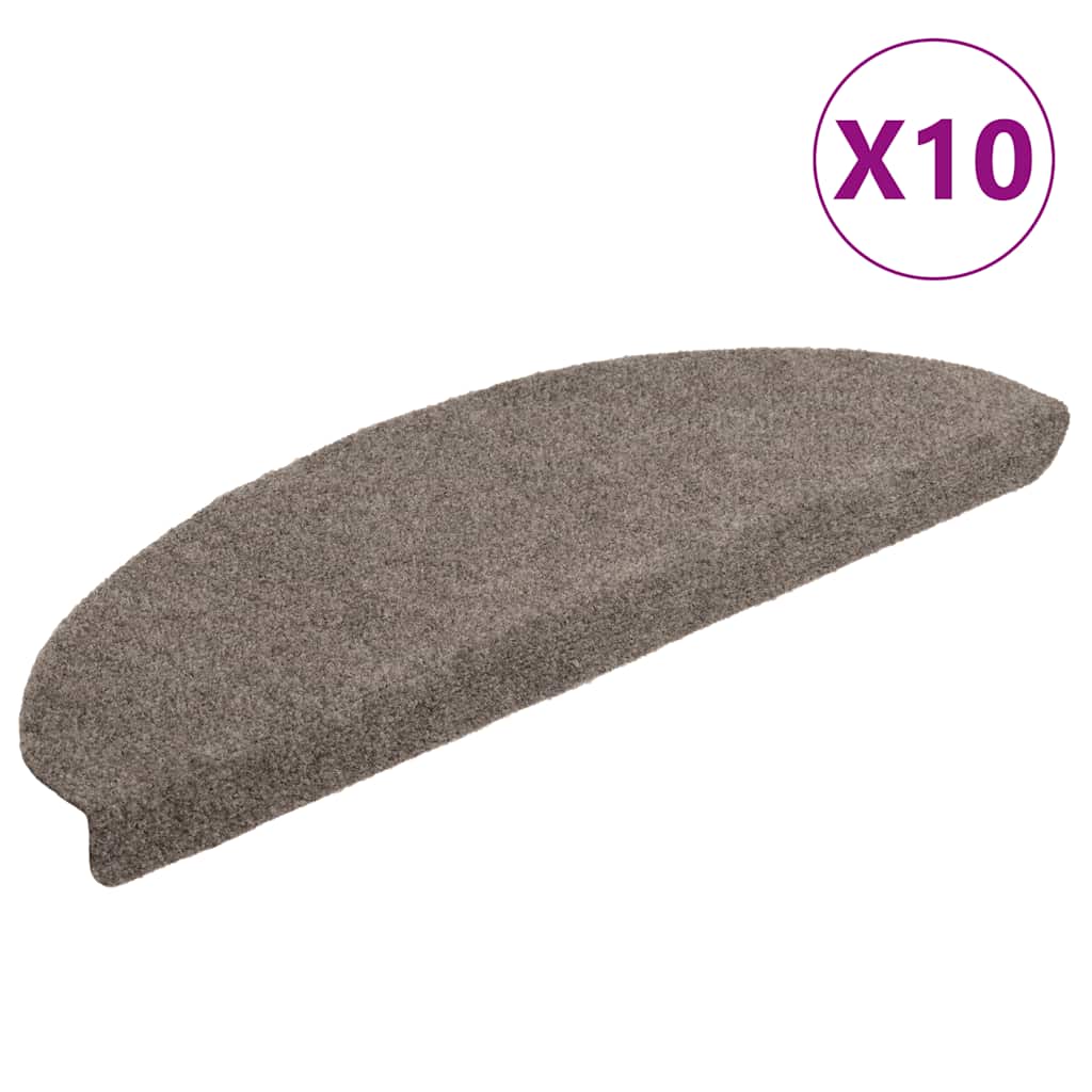 Stufenmatten Selbstklebend 15 Stk. 56x17x3 cm Hellbraun Halbrund