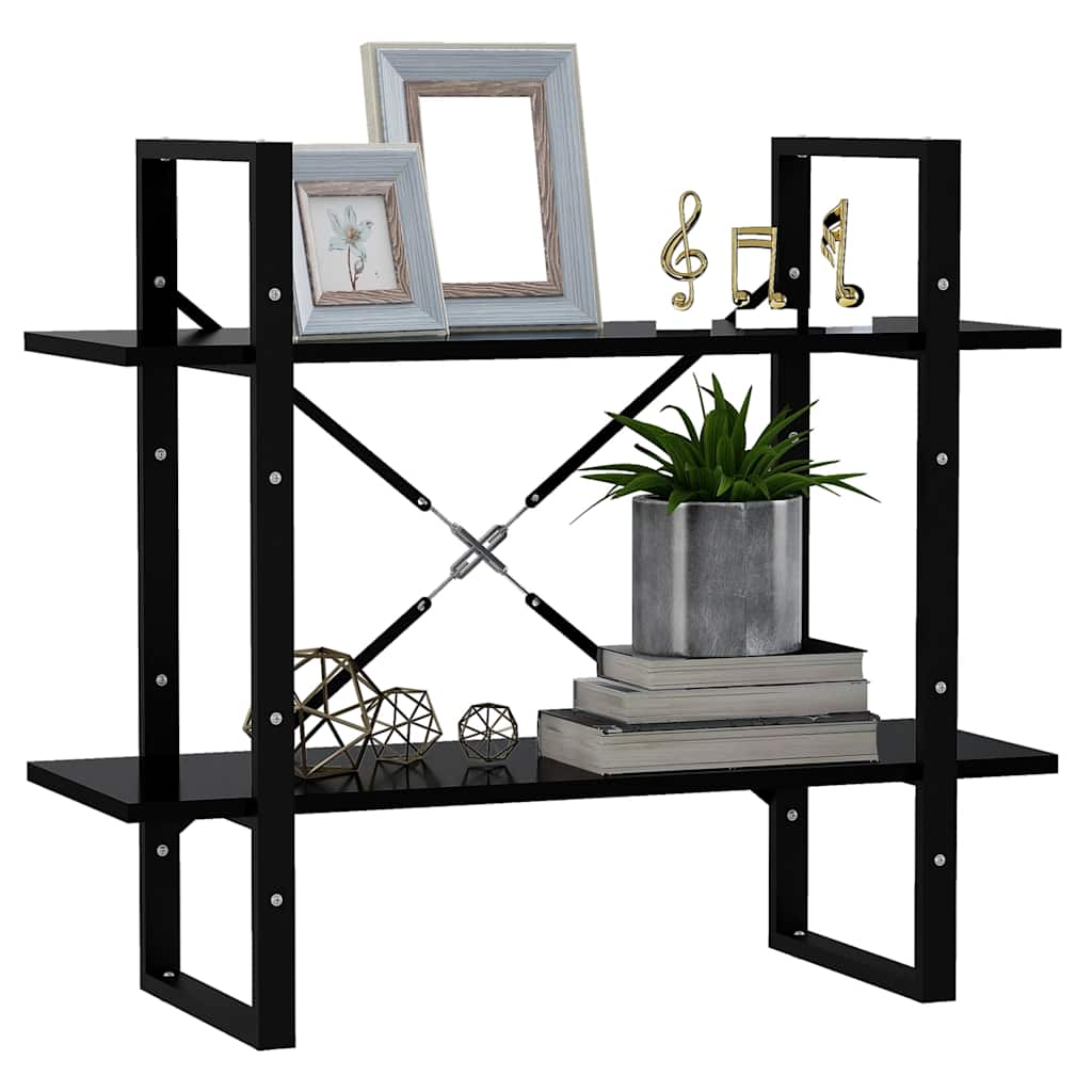 Bücherregal 2 Fächer Weiß 80x30x70 cm Holzwerkstoff