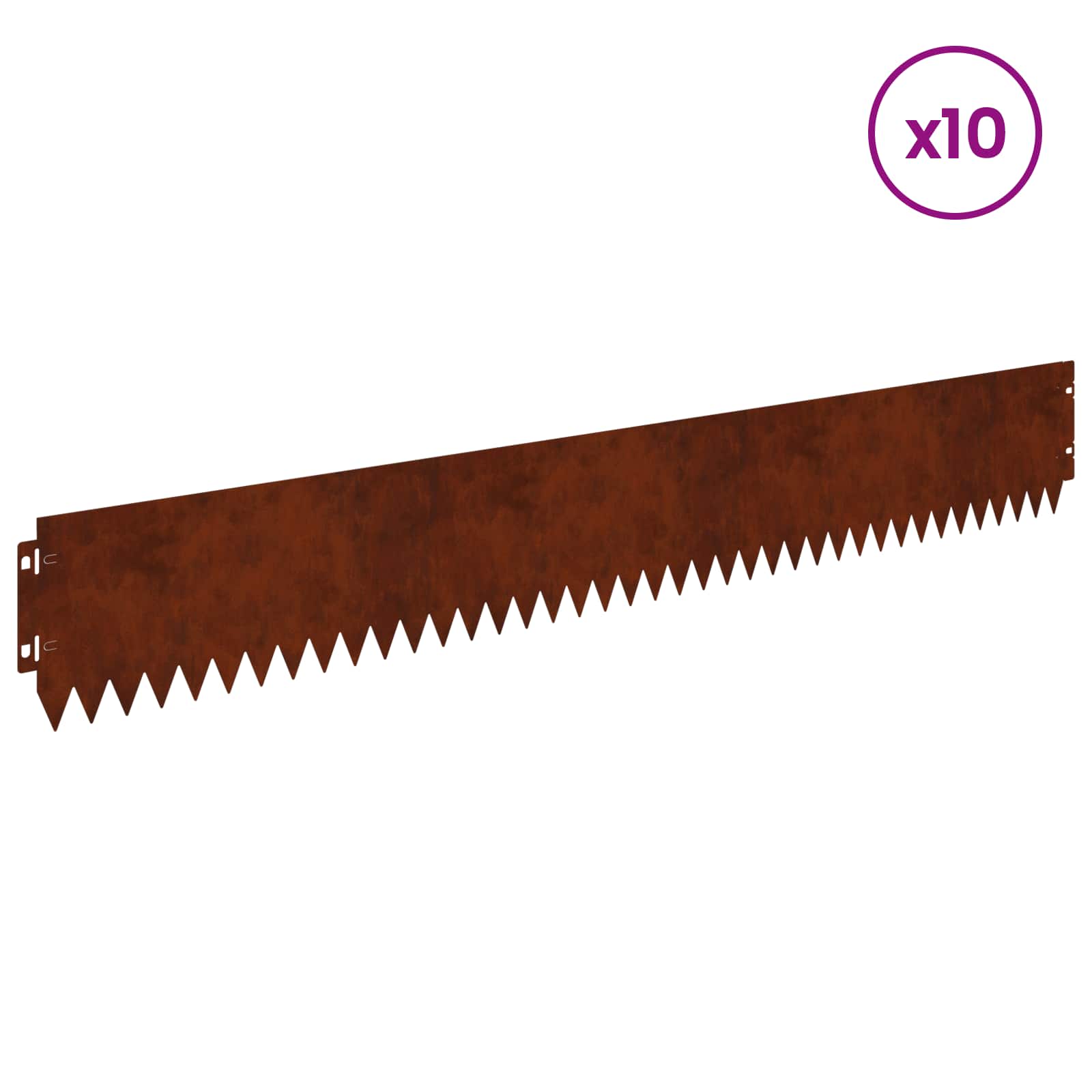 Raseneinfassung 10 pcs 103 x 10 cm Stahl Schwarz