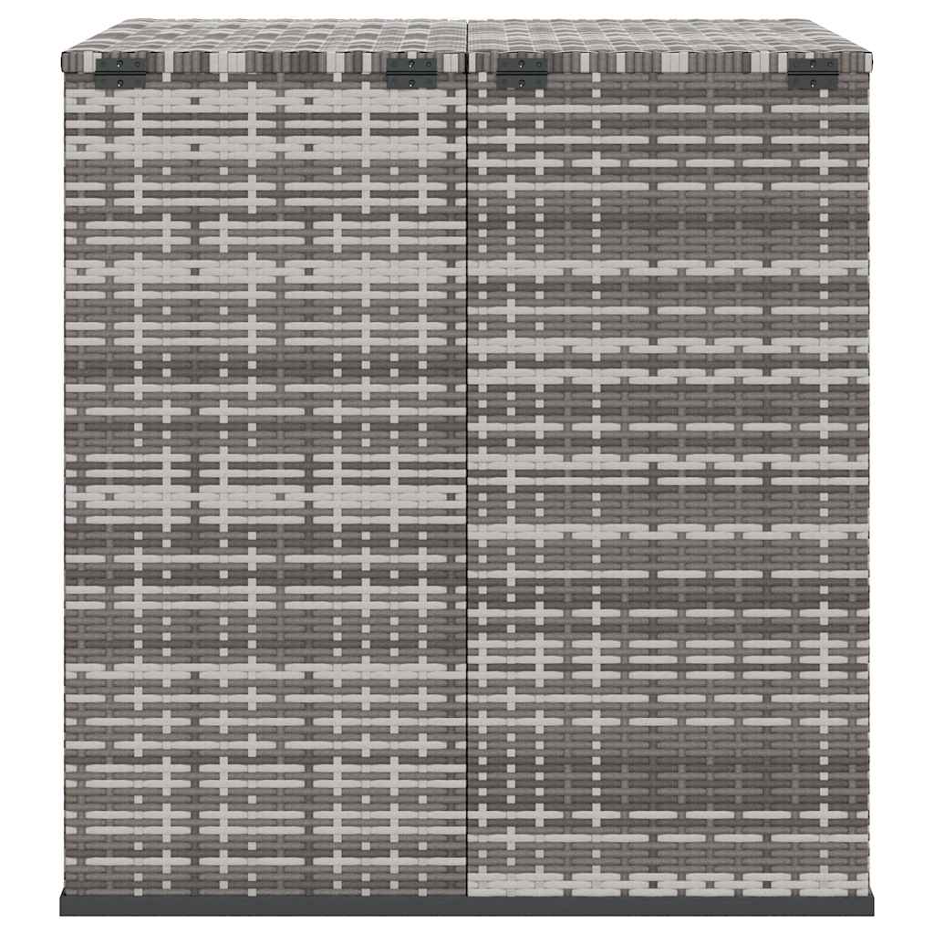 Garten-Kissenbox PE Rattan 100x49x103,5 cm Schwarz