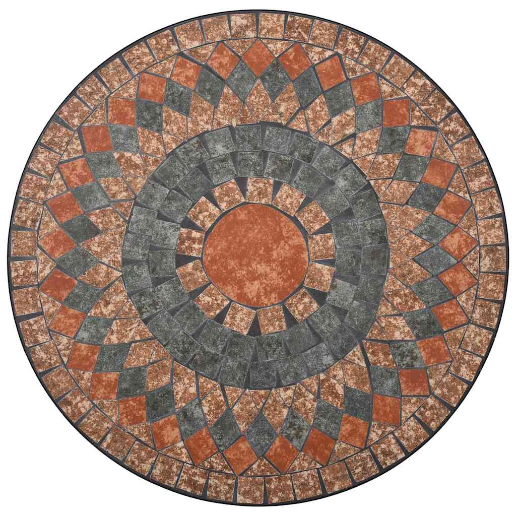 Bistrotisch Mosaik Keramik Braun 60 cm
