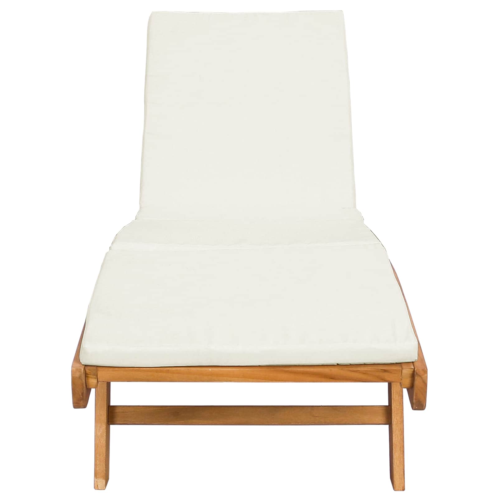 Sonnenliege Braun Massivholz Teak