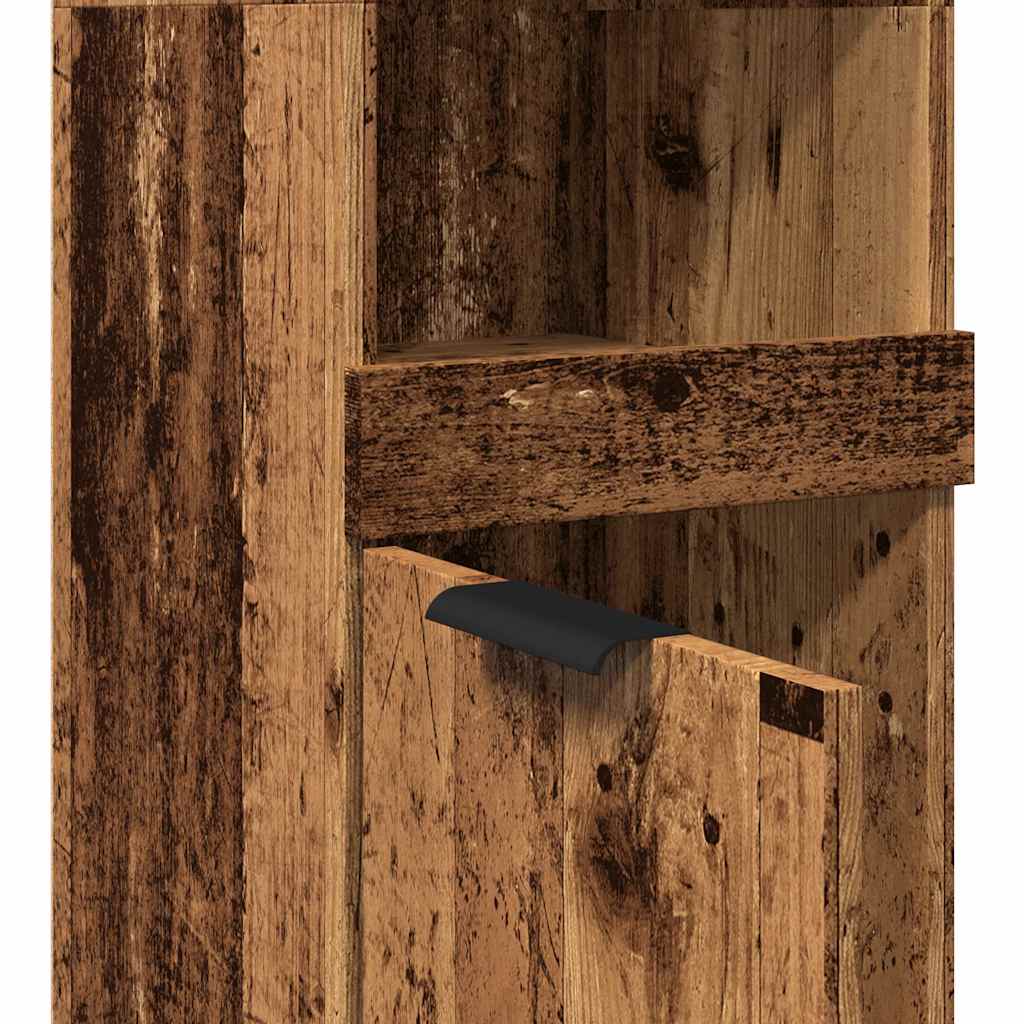 Badschrank Weiß 32x34x188,5 cm Holzwerkstoff