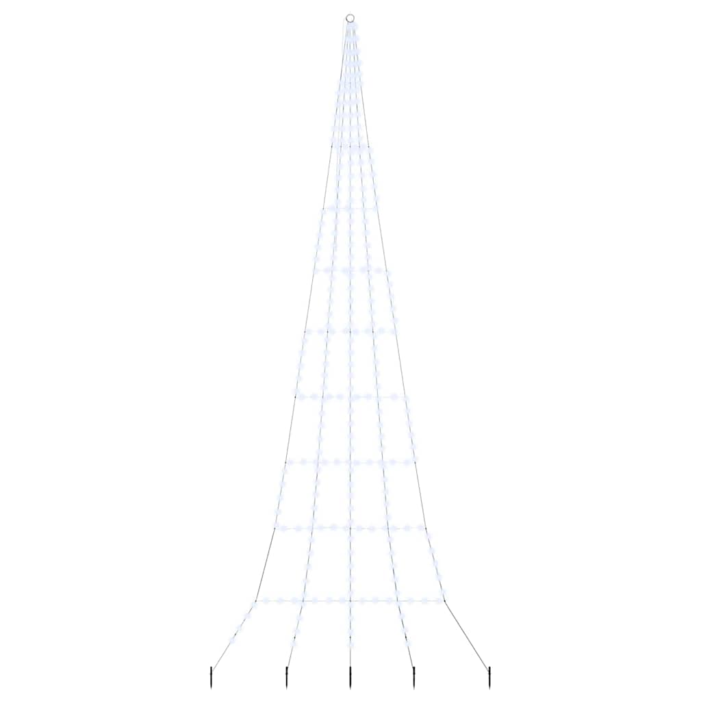 LED Weihnachtsbaum mit Erdspießen Warmes Weiß 182 cm Metall