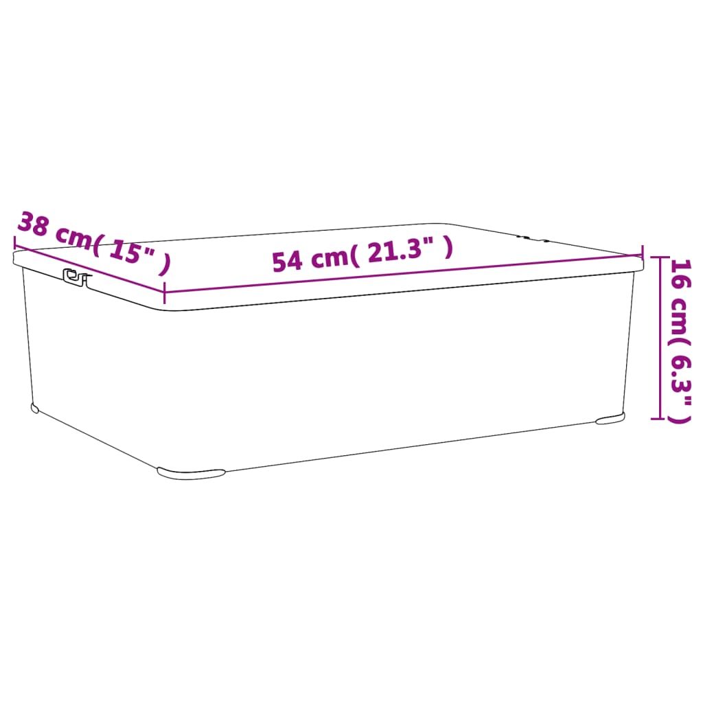 Aufbewahrungsboxen 3 Stk. Kunststoff 10 L Stapelbar