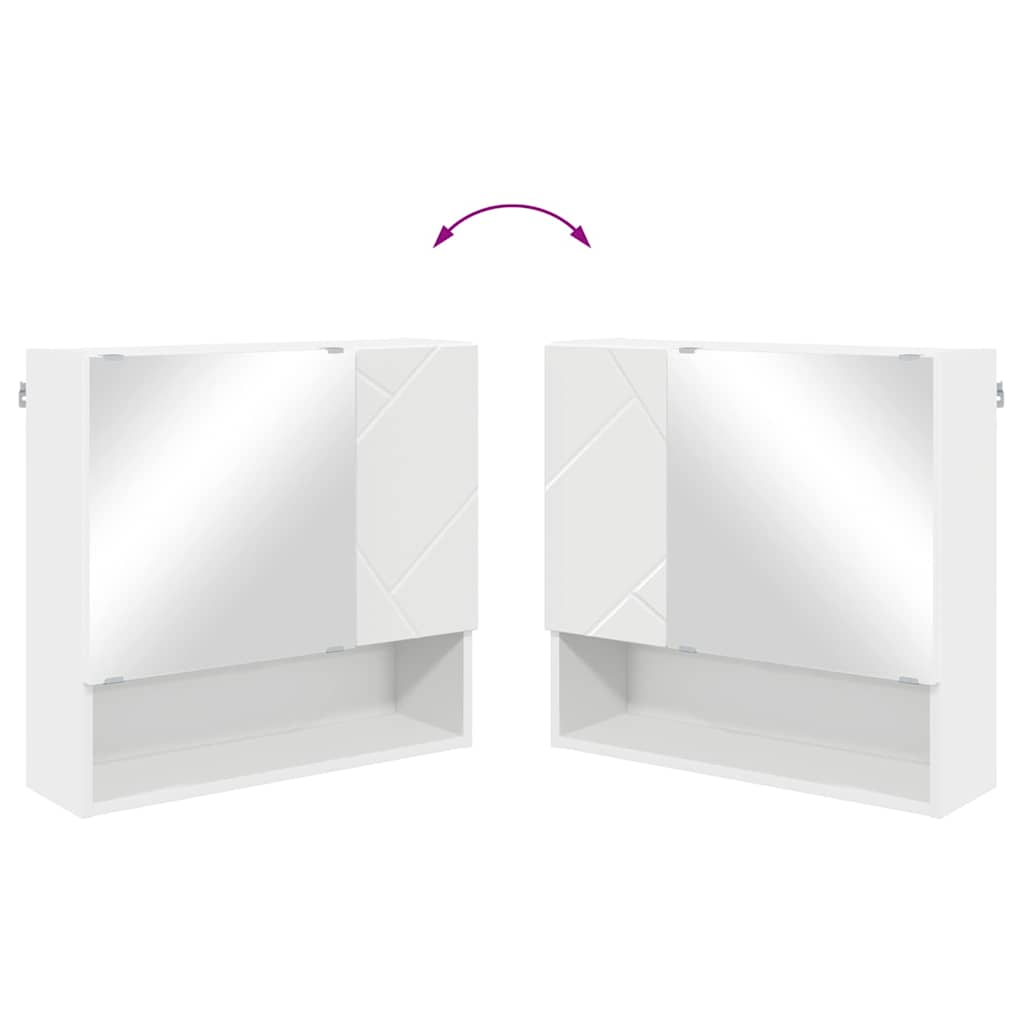 Badezimmermöbel-Set mit Tür 3 pcs Weiß Holzwerkstoff & Metall