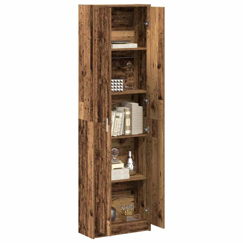 Kleiderschrank mit Regal Schwarz Eichen-Optik 55 x 25 x 189 cm