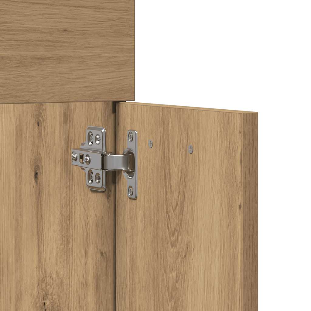 2-tlg. Badmöbel-Set Weiß Holzwerkstoff